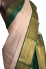 Pure Contrast Mysore Crepe Silk Saree